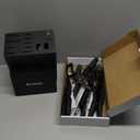 Knife Set, Astercook 21 Pieces Knife Sets for Kitchen with Block, Dishwasher Safe Kitchen Knife Set with Built-in Sharpener, German Stainless Steel Black Knife Block Set