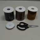 3 Colors Flat Suede Leather Cord, Larbeti 148 Yard Leather String Cord for Jewelry Making Thin Suede String Ribbon Lace for Crafts, Hats, Shoes, Necklaces, Bracelets with Scissors, Ruler