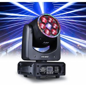 DJ Light Moving Head 150W LED Stage Lights 8 GOBOs 8 Colors Bee Eye + Spot + Halo Effect DMX512 Sound Activated for Wedding DJ Party Club Disco Events