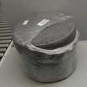 ZOLANOful 22 Inch Round Boucle Ottoman with Storage, Sherpa Teddy Fabric Ottoman Footstool, Folding Storage Foot Rest for Bedroom, Living Room Dorm, Darkgrey