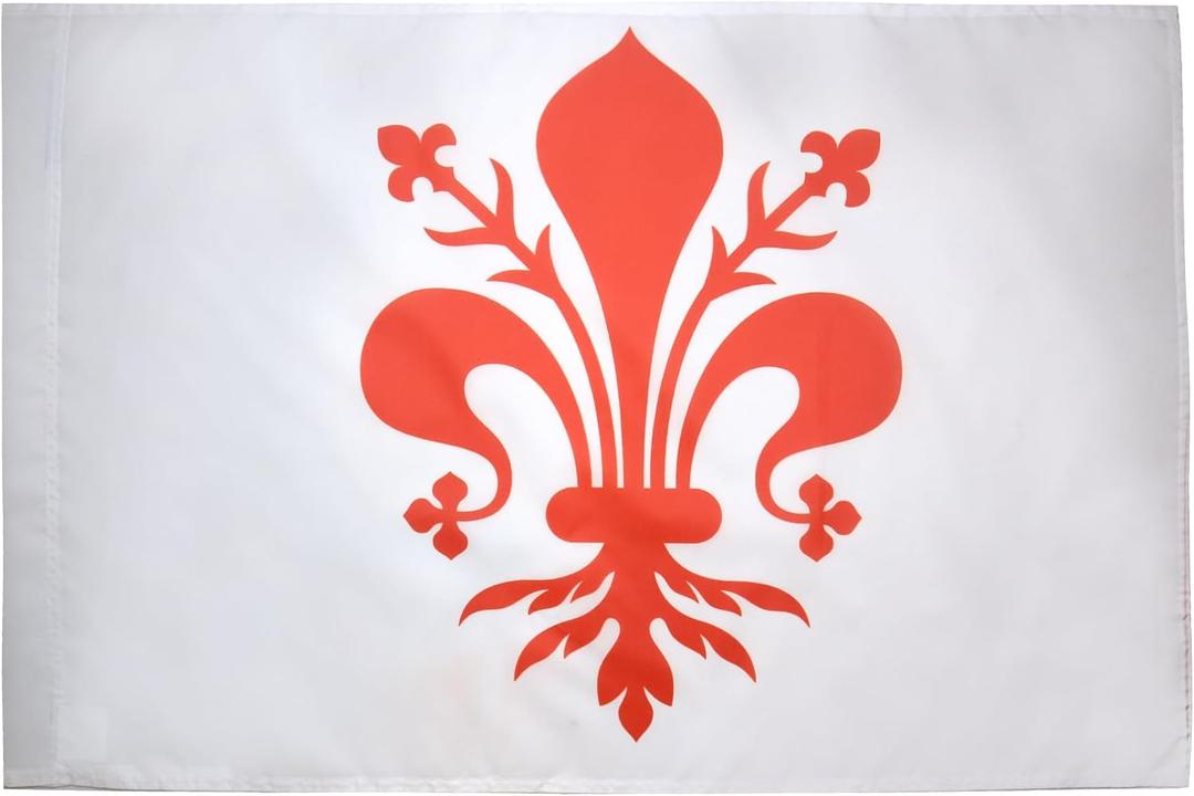 Florence Flag 2' x 3' for a pole - Firenze in Tuscany flags 60 x 90 cm - Banner 2x3 ft with hole - AZ FLAG