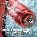 4 Pack Car Window Breaker and Seatbelt Cutter,Auto Rescue Tool,Safe Hammer Car Window Breaker for Land and Underwater,Window Breaker Tool for New Cars,Emergency Car Kit(Red)