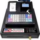 Nadex CR360 Cash Register, 4700 Lookups 50 Dept 50 Clerks, Quick Load Thermal Printer, Compact Size, Cash and Coin Drawer, Black