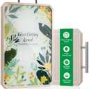 Glass Cutting Board,Double Sided Tempered glass cutting boards for Kitchen for Chopping Meat,Vegetables,Fruits,Cheese,Non toxic,Heat Resistant,Scratch-Resistant,Dishwasher Safe,Large Size 16"x11"