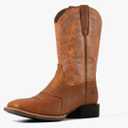 SUREWAY Western Boots For Men - Mens Square Toe Cowboy Boot,Oil/Slip Resistant,Durable Fashionable Classic Pull on 10 Inch Wellington Boots - Soft Toe Work Boots, Size 8