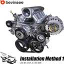 Bevinsee LS Engine Serpentine Bracket Alternator Power Steering Pump Swap Conversion Compatible With Chevrolet LS1 LS2 LS3 LS6 LS7 4.8 5.3 6.0 6.2L Truck & SUV Engines Compatible With GM CNC-Machined