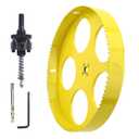 10-3/4 Inch Bi-Metal Hole Saw with Arbor, 10.75" HSS Hole Cutter with 1-1/4" Cutting Depth, Large Hole Saw for Wood, Drywall, Plywood, MDF, Plastic and Thin Metal Sheet, 273mm