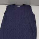 PJ PAUL JONES Men's Sweater Vests V Neck Cable Twist Knit Sleeveless Vests Casual Pullover Sweater (Large)