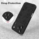 ZIYE Compatible with iPhone 17 Pro Max Case Flower Floral Pattern Black