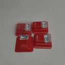 QWORK 4 Pack Wired Sound & Light Fire Alarm Warning Strobe Siren Horn, 12 / 24V DC