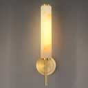 XYDikssn Modern Brass Alabaster Wall Sconces,Handmade Modern Vanity Wall Sconce,Bathroom Living Room Bedroom Wall Lamps,Bedside,Hallway,Corridor,Stairs Wall Lights（Bulb Included）（Single）
