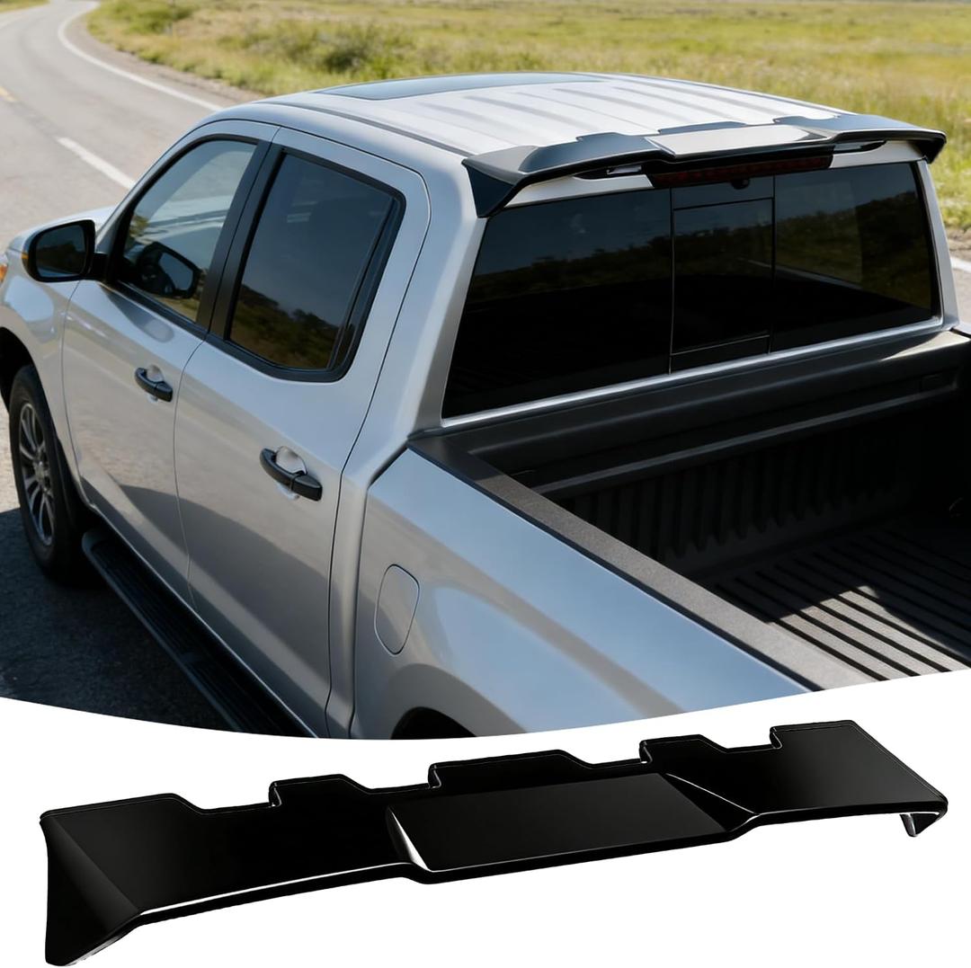 STSEV01 Rear Spoiler Cab Roof Wing Fit for Chevy Silverado 2500 1500 GMC Sierra 1500 2020-2026 Accessories LT/LTZ/RST/ ZR2/ Custom/High Country (Crew Cab or Extended Cab Only), Add-on Top Wing Lip