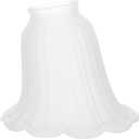 UKCOCO Vintage Glass Lamp Shade 5.5 Inch Frosted Flower Shape Replacement for E12 Table Lamps Ceiling Pendant Lighting Fixtures Home Decor, 14.50X14.00X14.00CM