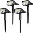 AloftSun Solar Motion Sensor Outdoor Lights, Waterproof Motion Sensor Spot Lights- 30 LED/ 3 Modes Solar Powered Spotlights, Landscape Lighting for Yard and Garden, Cool White, 4 Pack