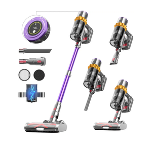 Cordless Vacuum Cleaner, 550W/45Kpa/70Mins Vacuum Cleaners for Home, Stick Vacuum Cordless with Low Noise, LED Screen, Wall Mount Charging,1.6L Dust Cup, Rechargeable Vacuum Pet Hair/Carpet/Hardfloor