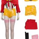 Faye Valentine Cosplay Costume Anime Jacket Bounty Hunter Outfit Halloween Full Set (Small)