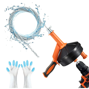 Breezz Drain Auger, Clog Remover with Drill Adapter