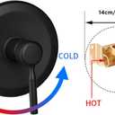Black Shower Head And Faucet Set Complete With Valve Shower Fixtures With 6 Inch High Pressure Rain Shower Head Trim kit Regaderas Para bBao Modernas