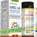 14-Parameters Urine Reagent Strips [150ct], Comprehensive Urinalysis Detection with Fast Full Check-up | Kidney, Liver, UTI, Ketosis - CRE, PRO, BIL, KET, SG +9 More