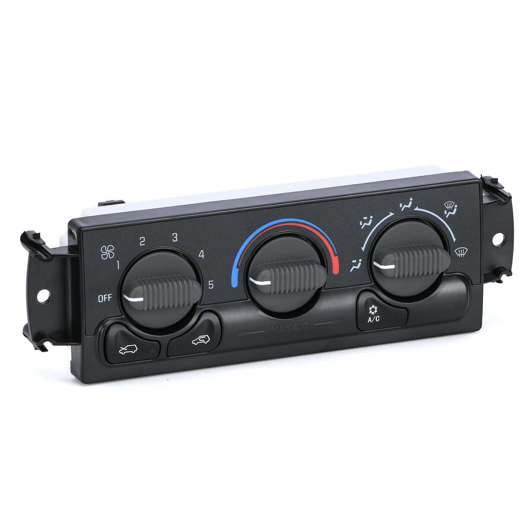Front Climate Control Module Panel for GMC Sierra Chevy Silverado 1999-2002 599-266/15054697/ 15753264/19244873/ 9361355 Heater A/C Control Switch Air Conditioning Climate Control Module