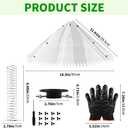 18.5 inch Squirrel Baffle for Bird Feeder Pole - Dynamic Steel Spring-Loaded Wobble Defense, Metal Buckle
