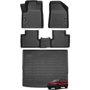 Tongama-Floor Mats for 2019-2023 Jeep Cherokee(NOT FIT for Grand Cherokee), All Weather TPE Floor Liners and Trunk Mat Protectors for Jeep Cherokee Interior Waterproof Accessories
