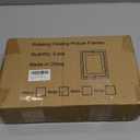 2 Pack Double 4x4 Rotating Floating Picture Frames, Natural Wood Floating Photo Frame Double-Sided Display with Crystal Glass for Tabletop, Desk or Shelf