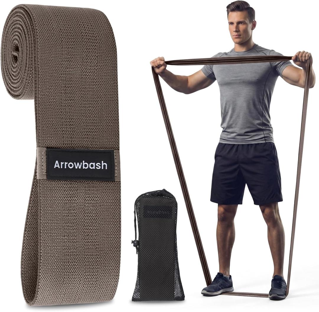 Arrowbash 40" Long Fabric Resistance Band for Working Out Women Men Non-Slip Exercise Stretch Band with Bag for Stretching Exercise, Yoga, Home Fitness