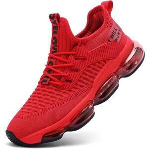 Mens Running Shoes Air Cushion Tennis Walking Sneakers Casual Sport Gym Jogging Red, 12