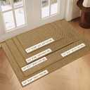 LEKEEPGO Door Mat Indoor Entrance, Indoor Door Mat, 32"x47", Light Brown, 2'8" X 3'11"