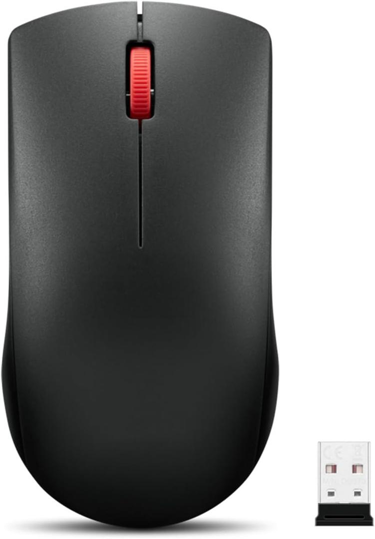 Lenovo Wireless Mouse (WL150) - 2.4G Nano USB-A Ambidextrous Ergonomic Mouse  3-Million Clicks, 1,000 DPI  Portable Compact Cordless Design - Computer & Laptop Accessories