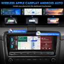 Wireless Single Din CarPlay Stereo: 6.5 Inch Wireless Android Auto Touchscreen Radio for Car - Bluetooth Incell Display 300W 4.2 CHN 2 Subwoofer Outputs USB Type-C Fast Charge SWC