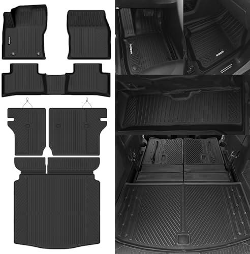 Naibeve Floor Mats for Toyota Corolla Cross 2022 2023 2024 2025 2026 Fuel FWD(Not for Fuel AWD)- All Weather for Corolla Cross Floor Mats & Cargo Mat & Backrest Mats Interior Accessories