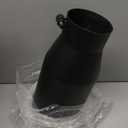 LCGP Bolt On Diesel Exhaust Tip 4", 6" outlet 15" Long Truck Tip, Rolled Angle Cut, Black Powder Coated
