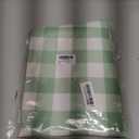 Smiry Oval Table Cloth, Waterproof Vinyl Tablecloths with Flannel Backing, Wipeable Buffalo Plaid Table Cover for Picnic, Indoor and Outdoor (Sage Green & White, 60"x84")