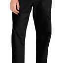 Haloumoning Boys School Uniform Chino Pants Kids Elastic Waist Pull on Twill Pants with Pockets, 27 (Black)