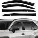 Rain Guards Compatible with Toyota RAV4 2026 2027, Tape-on Durable Side Sun Wind Window Deflectors, 2026-2027 RAV4 Rain Guard Black 6 PCS