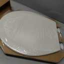 Bemis 500EC Durable Wood Toilet Seat with Easy Clean Hinges, Made in USA, Round, Biscuit