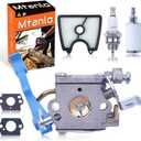 For Husqvarna 590460102 Carburetor For 125B, 125BX, 125BVX Leaf Blowers, OEM For Zama C1Q-W37, with 545 08 18-11 Air Filter & Fuel Line Kit For Optimal Per For mance