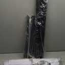 Room Divider 4-Panel Privacy Screen with 3 Support Foot, Portable Screen Steel Frame with Hook & Loop for Home, Office, Classroom, Studio, Meeting (White)