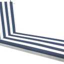 Honeycomb Outdoor Chaise, 22.5" W x 70" L, Cabana Stripe Blue & White Patio Cushion