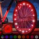 Activ Life LED Bike Wheel Lights with Batteries Included! Get 100% Brighter and Visible from All Angles for Ultimate Safety & Style (1 Tire Pack) (Red)