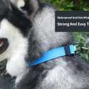 2 x Waterproof Dog Collars,Easy Clean Collar,Adjustable Dog Collars for Small,Medium, Large Dogs(Sky Blue, M)