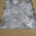 40 Pack Plastic Ribbed Wine Glasses, 14Oz Origami Disposable Wine Glasses Unbreakable Clear Plastic Cocktail Glasses Recyclable Shatterproof Reusable Wine Cups (14oz 40pack)