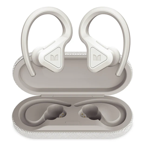 Monster DNA Fit Wireless Bluetooth Earbuds - Noise Cancelling Earbuds with Wireless Charging Case & Built-in Microphone, Water Resistant Bluetooth Headphones & Ear Buds (Regular, White)