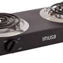 IMUSA USA GAU-80306 Electric Double Burner 1750-Watts , Black