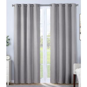 SUN+BLK Nantes Luxury Insulated Total Blackout Grommet Single Curtain Panel, Noise Reducing, Light Blocking, Camel, 52x63