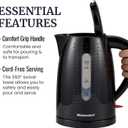 Elite Gourmet EKT5051 1.7L Electric Water Kettle, BPA-Free, Fast Boil, Auto Shut-Off, Boil-dry Protection, 360° Swivel Base with Cordless Serving, Clear-view Window with Water Level Markings, Black
