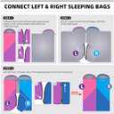 Clostnature Sleeping Bag for Adults and Kids - Lightweight Camping Sleeping Bag for Girls, Boys, Youths, Ultralight Backpacking Sleeping Bag for Cold Weather - Compression Sack Included(Left Zipper) (3 Lbs, Black)