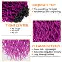 Faux Locs Crochet Hair For Black Women Soft Locs 24 Inch Goddess Crochet Hair Curly Ends Dreadlocks Boho Style Synthetic Braiding Hair Extensions (24 Inch, 6 Packs,1b/Purple)